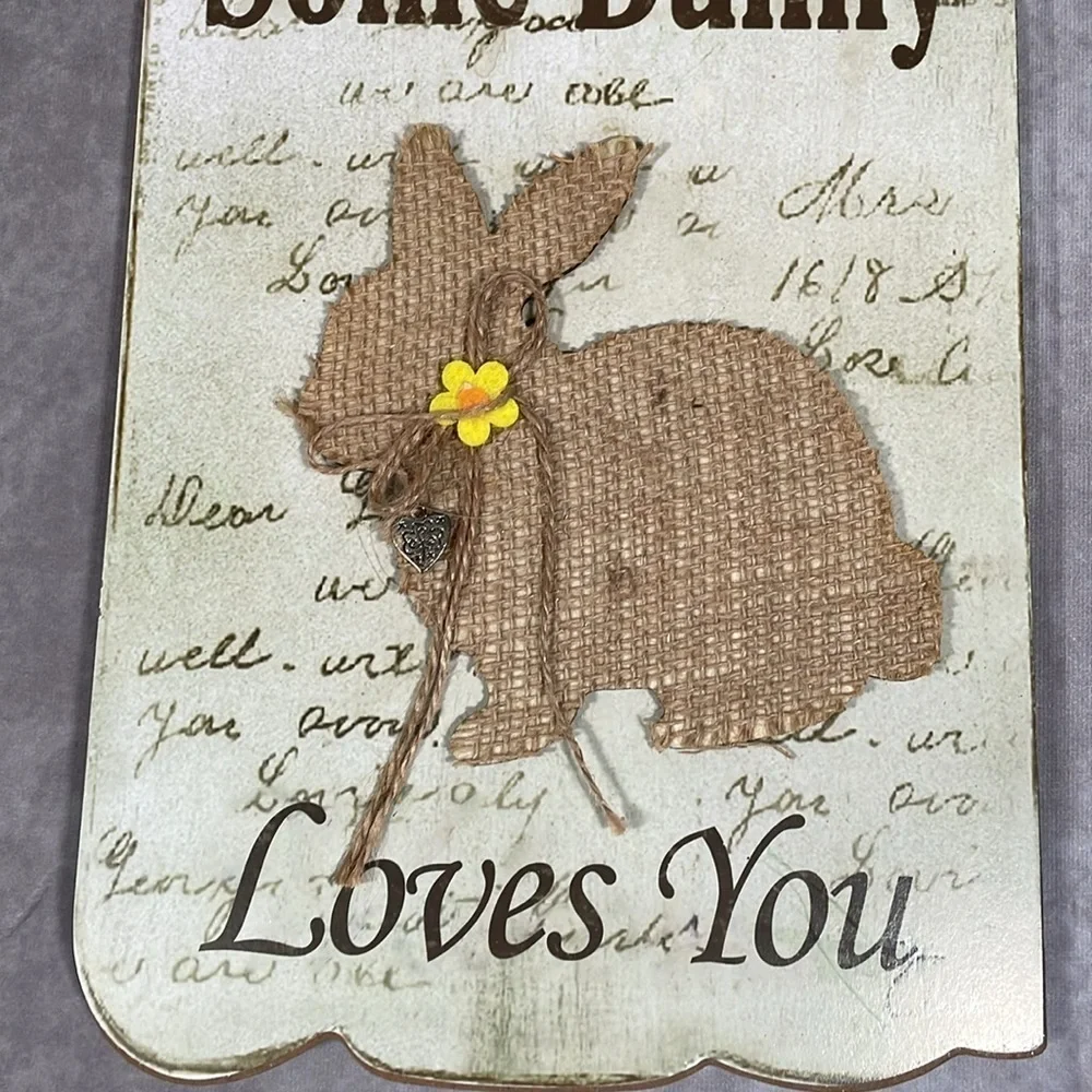 Some Bunny Loves You Easter Bunny Hanging Sign | Spring Easter NWT